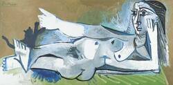 Liegender Frauenakt mit Katze / Reclining Female Nude with Cat